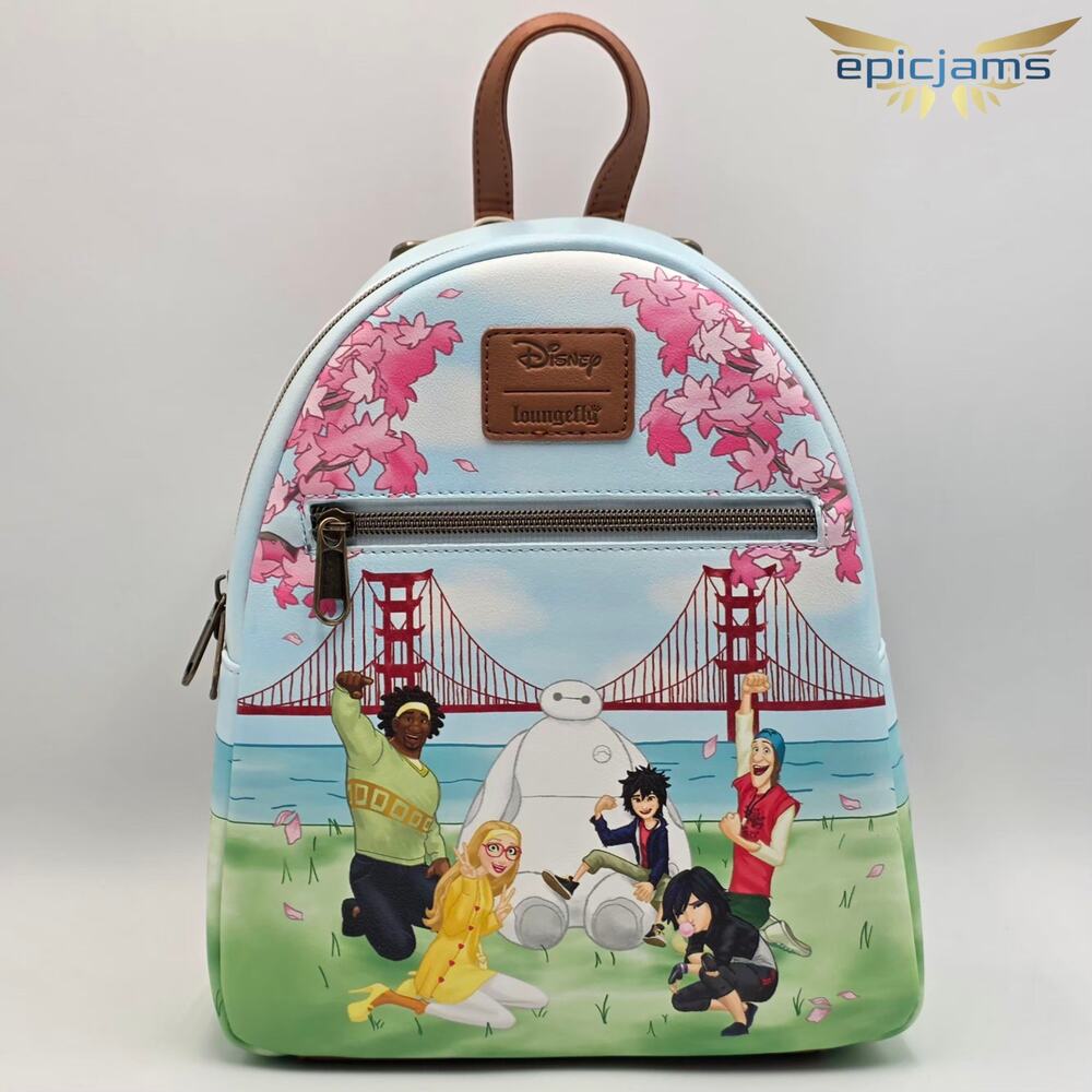 Loungefly Disney Big Hero 6 Baymax Group View Mini Backpack New